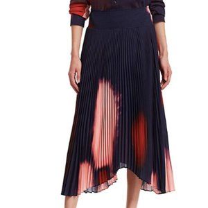 NWOT - A.L.C. Sonali Tie-Dye Pleated Skirt in Deep Purple, Pink